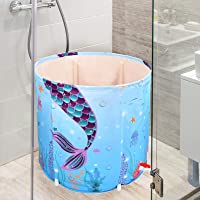 Bañera Portátil - Sirena Bañera Plegable para Adultos Bañera de SPA con Espuma Térmica Mantenimiento de la Temperatura…